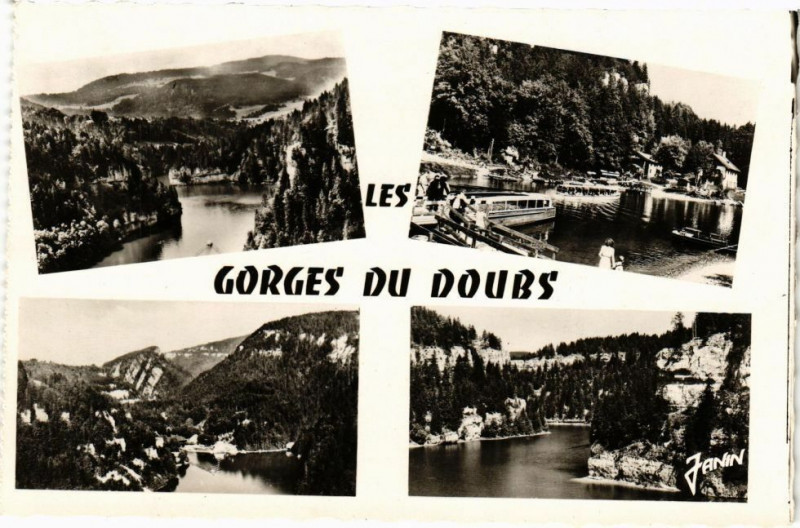 Carte postale ancienne Les Gorges du Doubs à Doubs