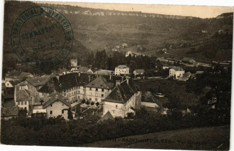 Carte postale ancienne Saint-Hippolyte - Vue Générale à Saint-Hippolyte