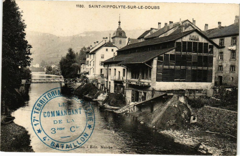 Carte postale ancienne Saint-Hippolyte - sur-le-Doubs à Saint-Hippolyte