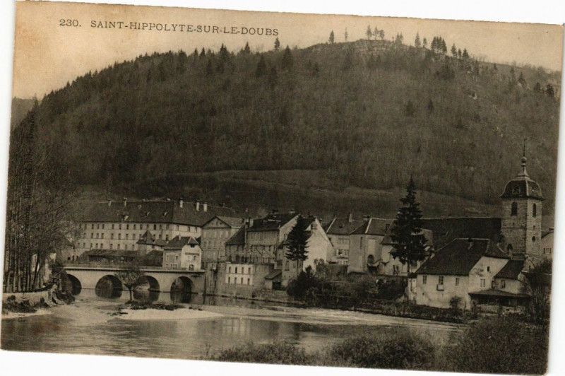 Carte postale ancienne Saint-Hippolyte-sur-le-Doubs à Doubs