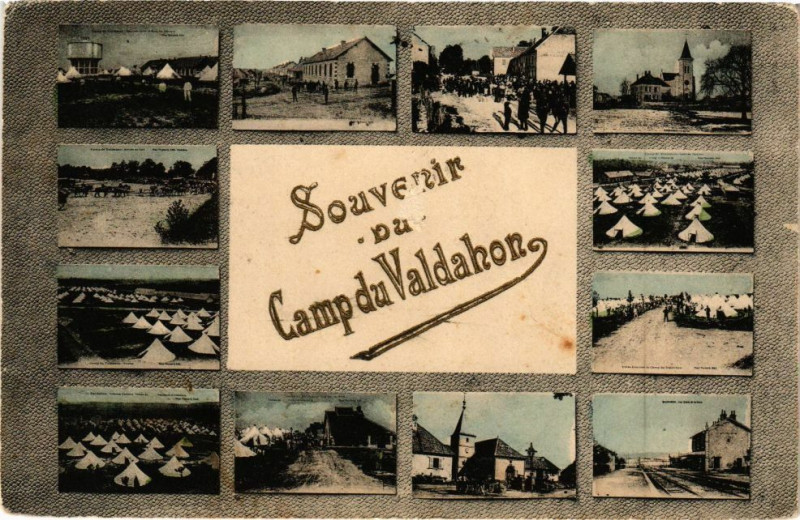 Carte postale ancienne Souvenir du Camp du Valdahon à Valdahon