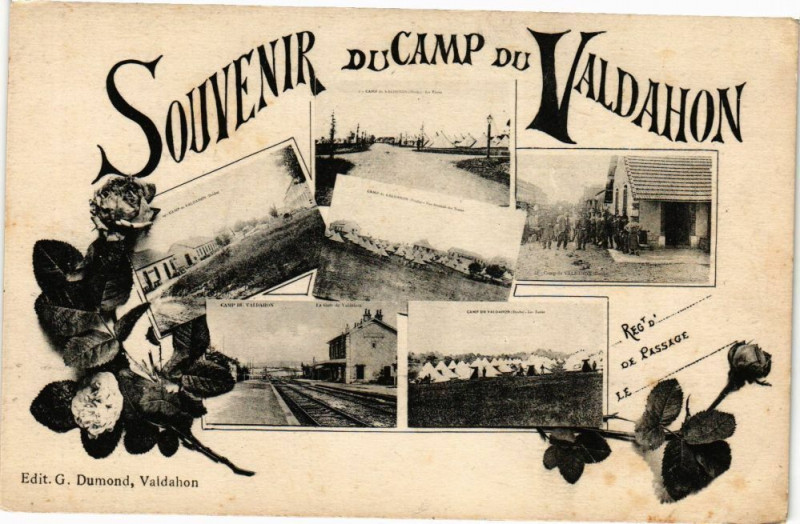 Carte postale ancienne Souvenir du Camp du Valdahon à Valdahon