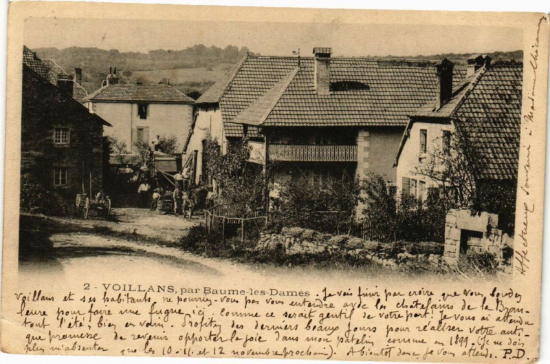 Carte postale ancienne Voillans par Baume-les-Dames à Voillans