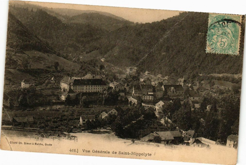 Carte postale ancienne Vue Générale de Saint-Hippolyte à Saint-Hippolyte