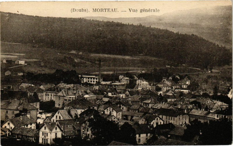 Carte postale ancienne Morteau - Vue générale à Morteau