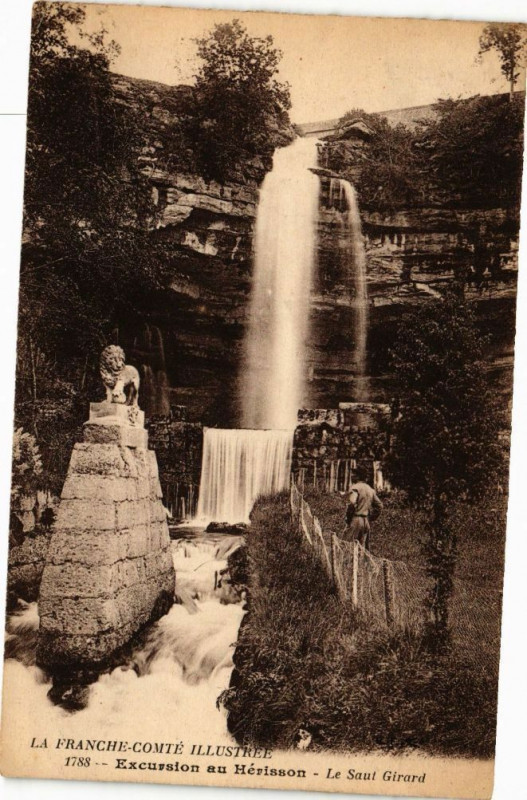 Carte postale ancienne Excursion au Herisson - La Saut Girard