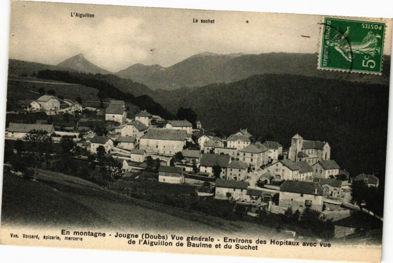 Carte postale ancienne L'AiGUILLON - Le suchet - En montagne - Jougne - Vue générale à Jougne