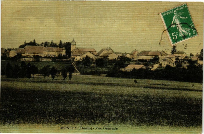 Carte postale ancienne Moncey - Vue Générale à Moncey