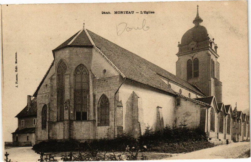Carte postale ancienne Morteau - L'Eglise à Morteau