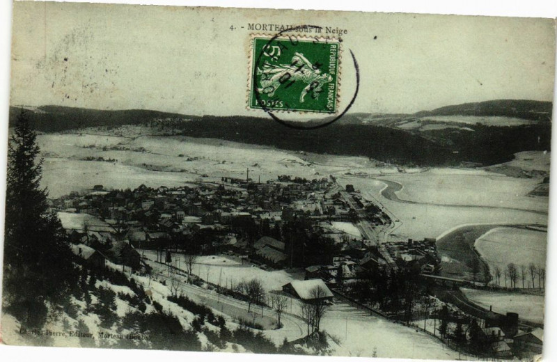 Carte postale ancienne Morteau - sous la Neige à Morteau