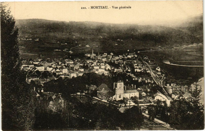 Carte postale ancienne Morteau - Vue générale à Morteau