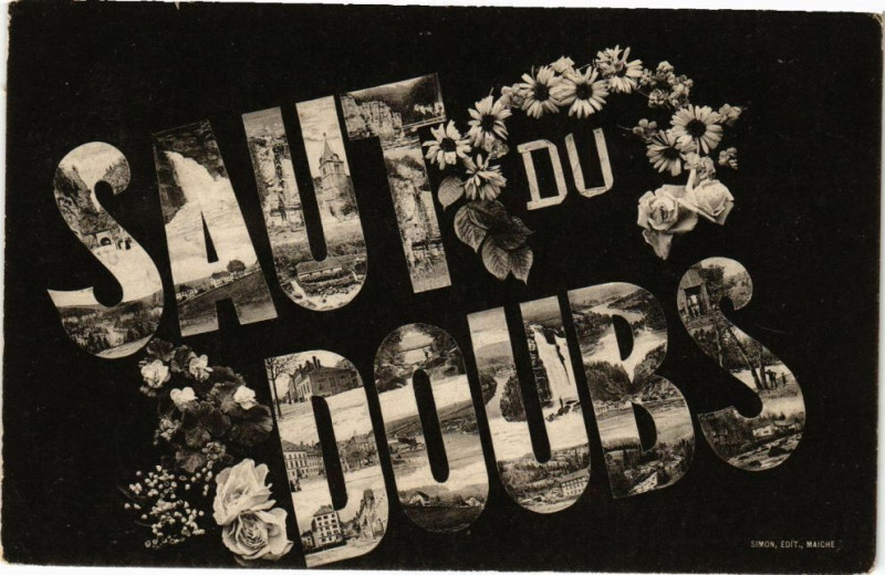 Carte postale ancienne Saut du Doubs à Doubs