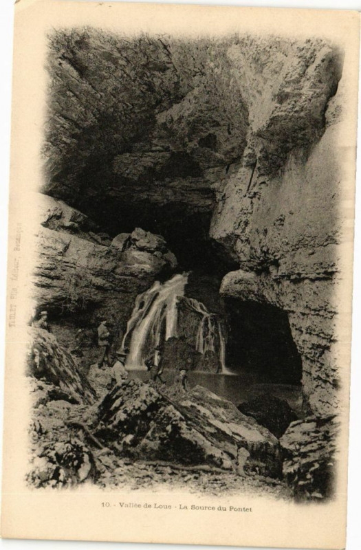 Carte postale ancienne Vallée de Loue - La Source du Pontet