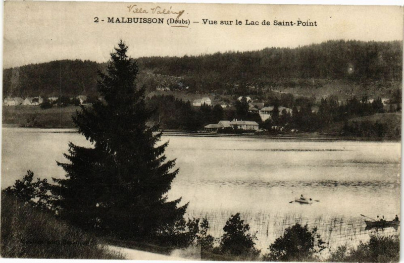 Carte postale ancienne Malbuisson - Vue sur le Lac de Saint-Point à Malbuisson