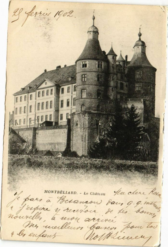 Carte postale ancienne Montbeliard - Le Chateau à Montbéliard