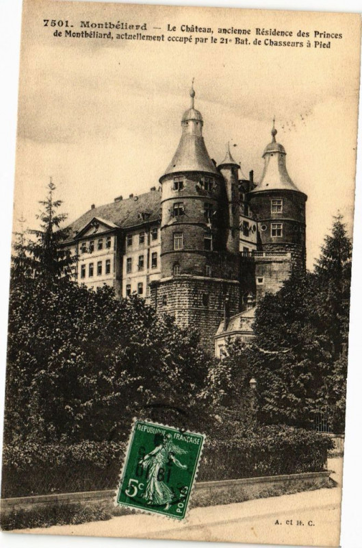Carte postale ancienne Montbeliard - Le Chateau ancienne Résidence des Prices de .. à Montbéliard