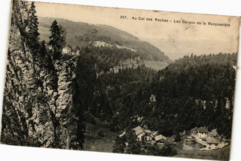 Carte postale ancienne Au Col des Roches - Les Gorges de la Ranconniere