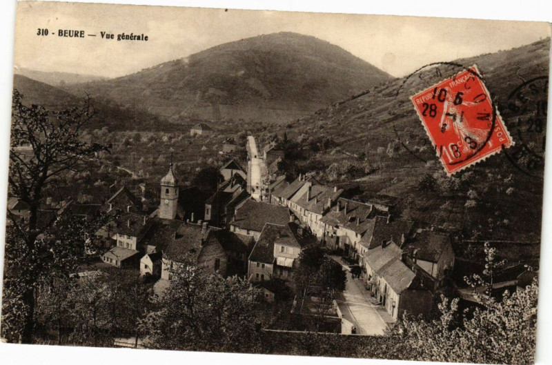 Carte postale ancienne Beure - Vue générale à Beure