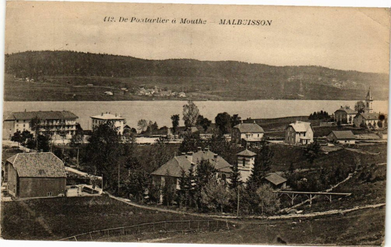 Carte postale ancienne De Pontarlier a Mouthe - Malbuisson à Pontarlier
