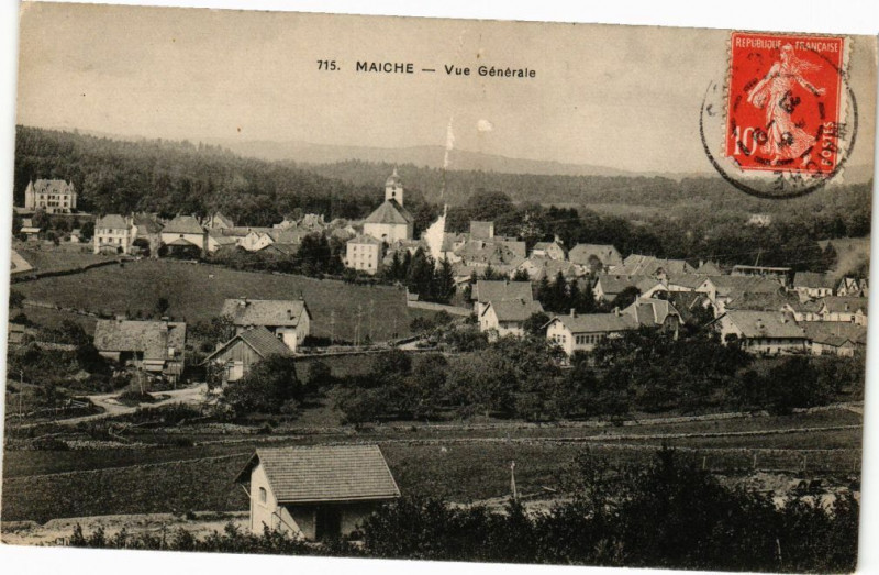 Carte postale ancienne Maiche - Vue Générale à Maîche