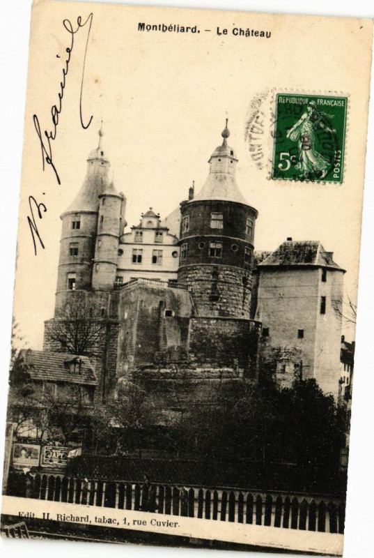 Carte postale ancienne Montbeliard - Le Chateau à Montbéliard