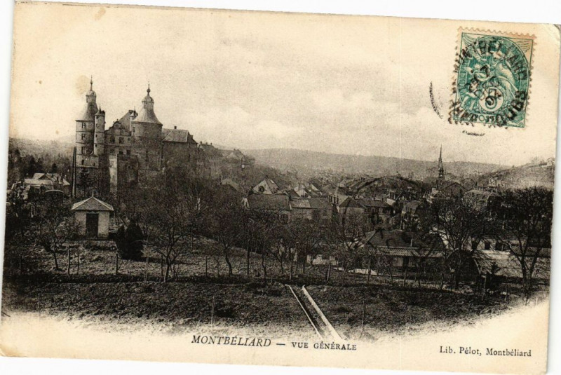 Carte postale ancienne Montbeliard - Vue générale à Montbéliard