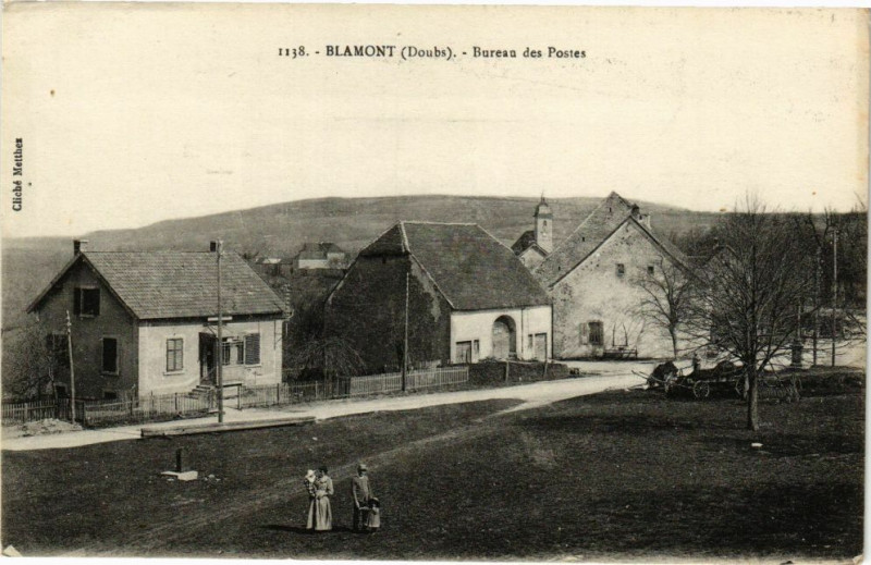 Carte postale ancienne Blamont - Bureau des Postes à Blamont