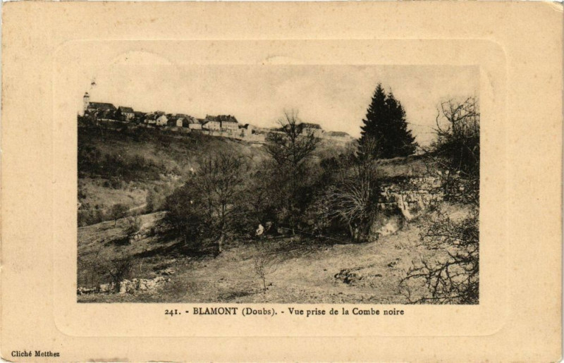 Carte postale ancienne Blamont - Vue prise de la Combe Noire à Blamont