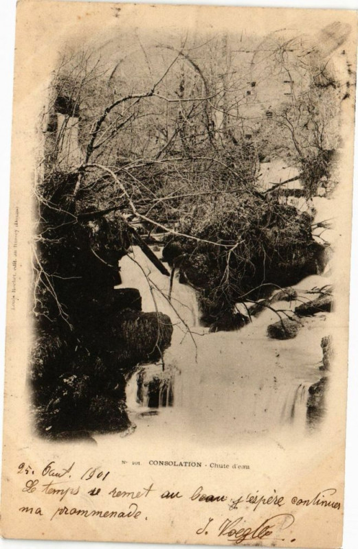 Carte postale ancienne Consolation - Chute d'eau