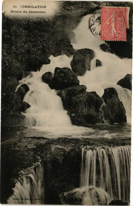 Carte postale ancienne Consolation - Source du Dessoubre