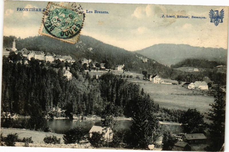 Carte postale ancienne Frontiere .. Les Brenets