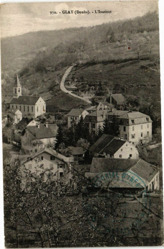 Carte postale ancienne Glay - L'Institue à Glay