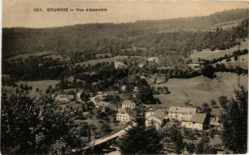 Carte postale ancienne Goumois - Vue d'ensemble à Goumois