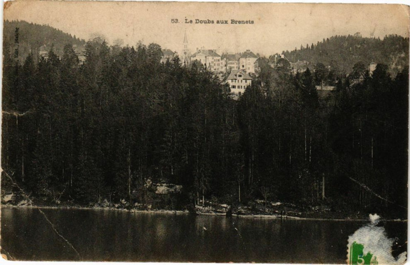 Carte postale ancienne Le Doubs aux Brenets à Doubs
