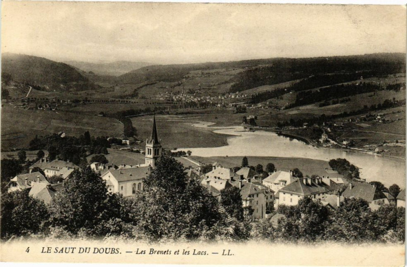 Carte postale ancienne Le Saut du Doubs - Les Brenets et les Lacs à Doubs