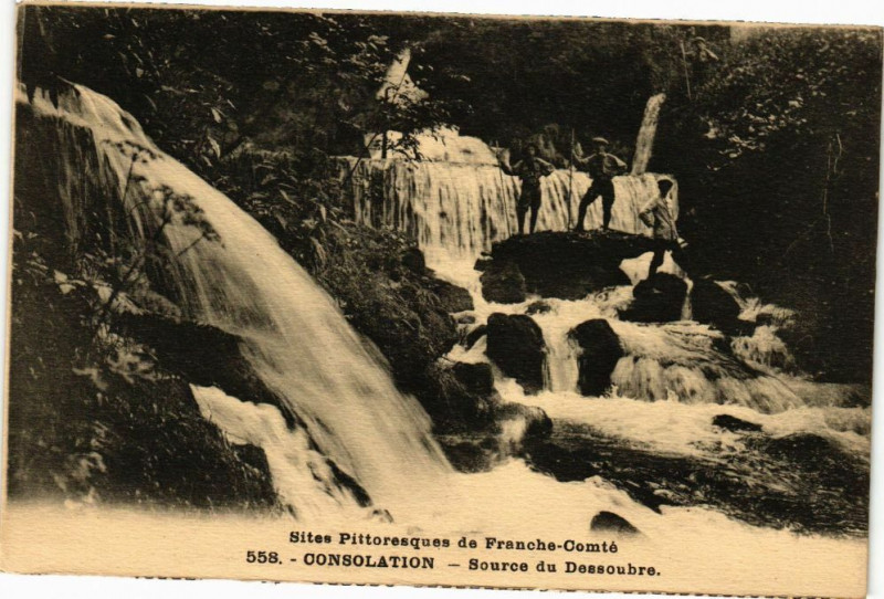 Carte postale ancienne Sites Pittoresques de Franche-Comté - Consolation - Source du...