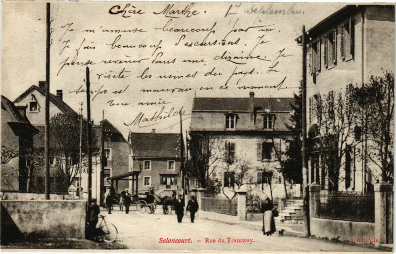 Carte postale ancienne Seloncourt - Rue Viette à Seloncourt