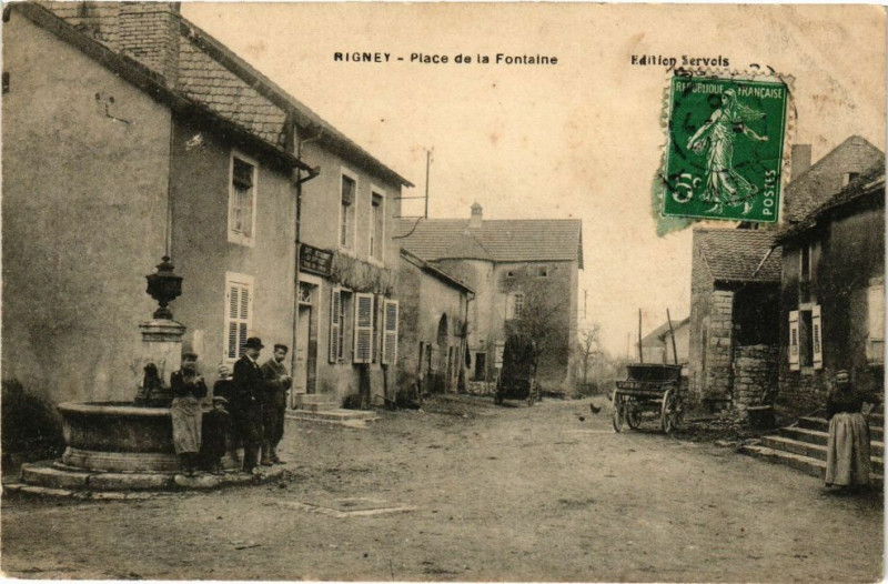 Carte postale ancienne Rigney - Rue Viette à Rigney