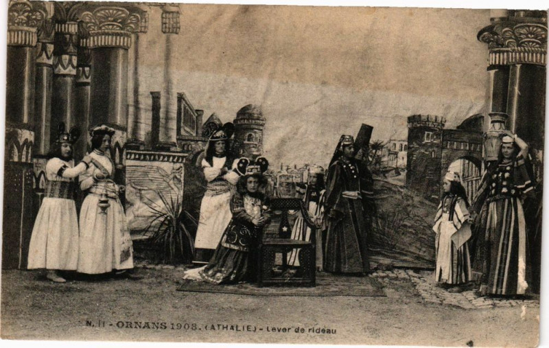 Carte postale ancienne Ornans - 1908 Lever de Rideau à Ornans