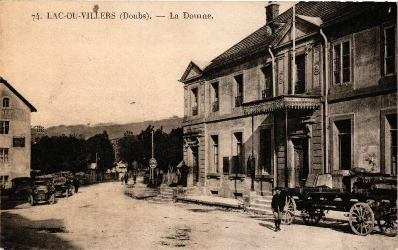 Carte postale ancienne Lac-ou-Villers - La Douane