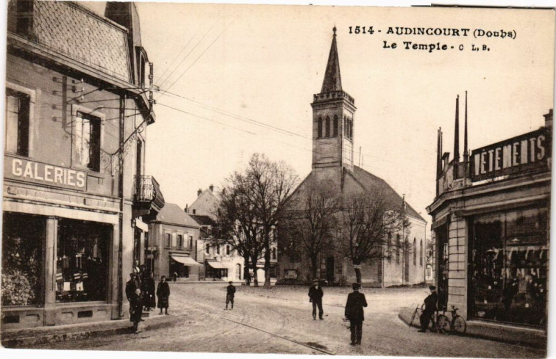 Carte postale ancienne Audincourt - Le Temple à Audincourt
