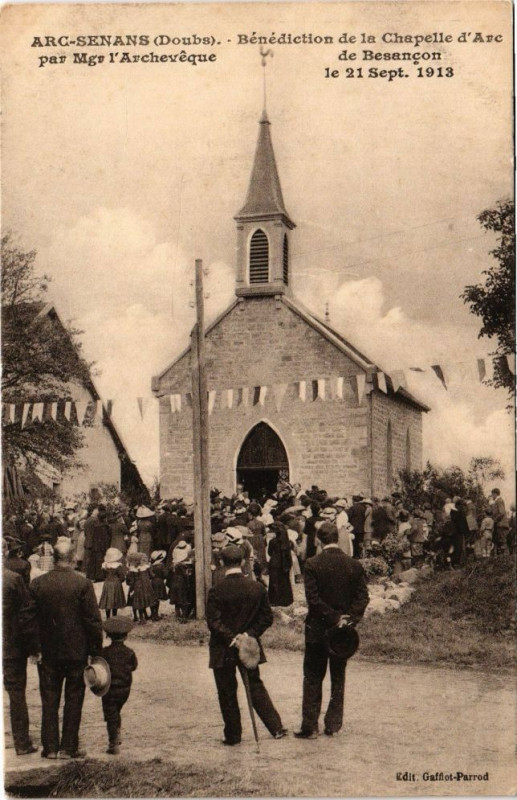 Carte postale ancienne Arc-Senans - Bénédiction de la Chapelle à Nans
