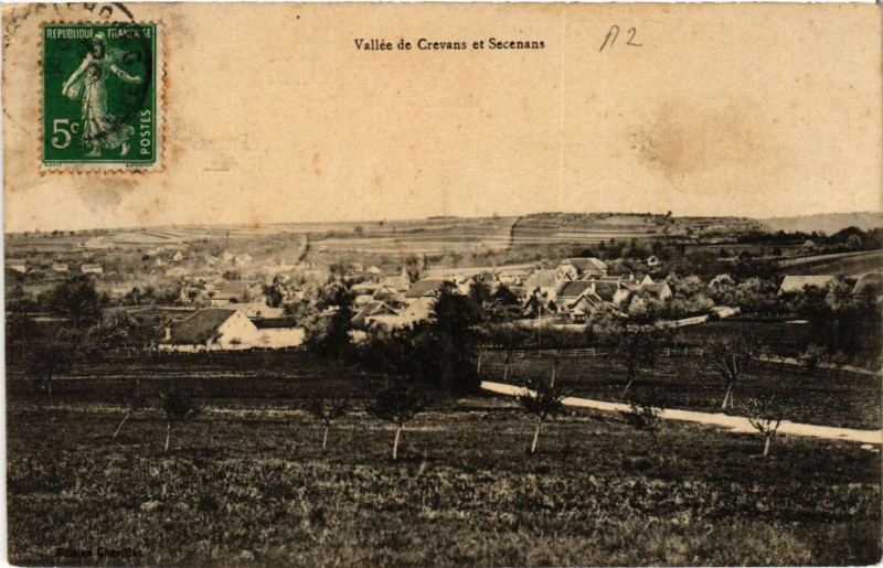 Carte postale ancienne Crevans - Secenans - Vallée de Crevans et Secenans à Secenans