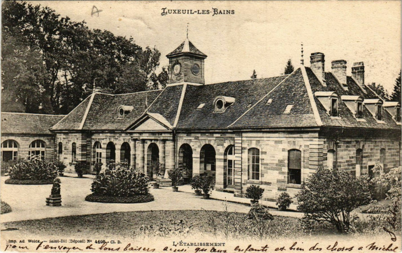 Carte postale ancienne Luxeuil-les-Bains - L'Etablissement à Luxeuil-les-Bains