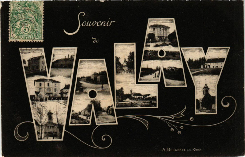 Carte postale ancienne Valay - Scenes - Souvenir de Valay à Valay