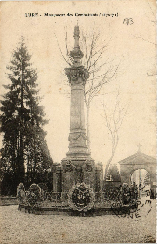 Carte postale ancienne Lure - Monument des Combattants - 1870-71 à Lure