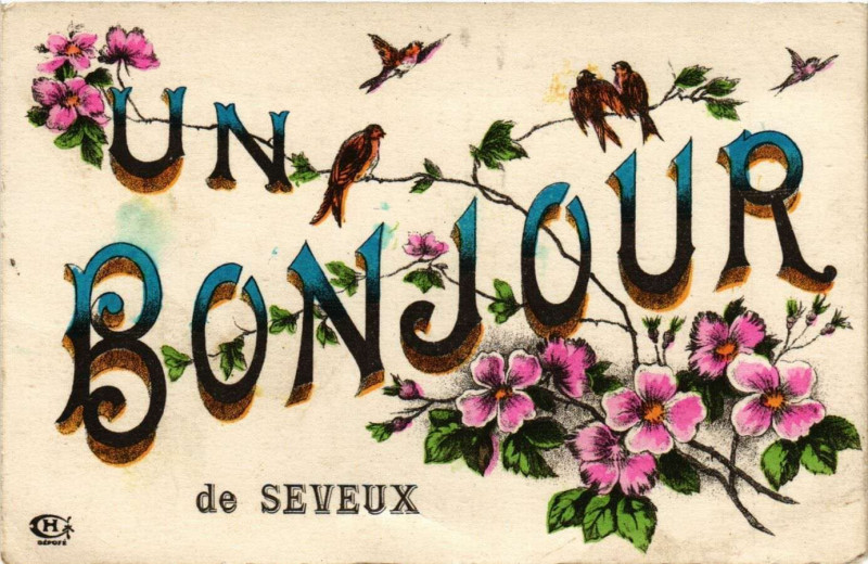 Carte postale ancienne Seveux - Un Bonjour de Seveux