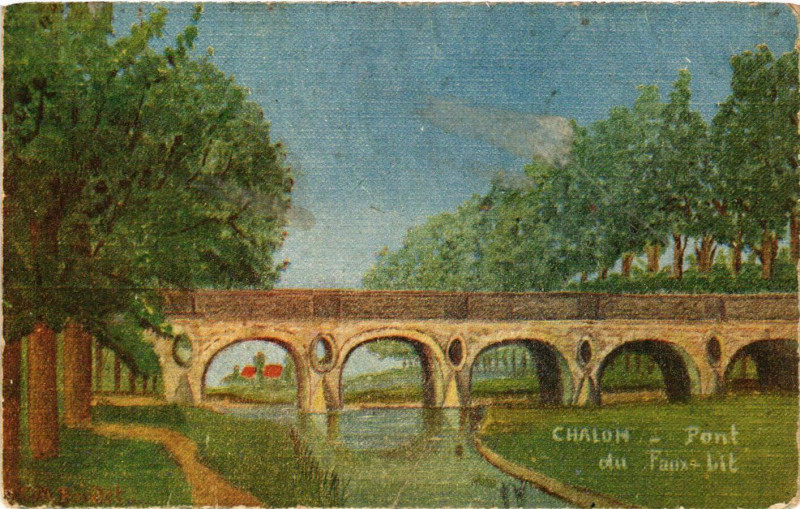Carte postale ancienne Chalon-sur-Saone - Chalon - Pont