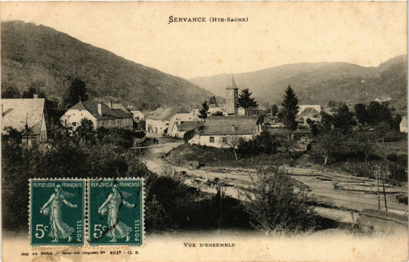 Carte postale ancienne Servance - Vue d'ensemble