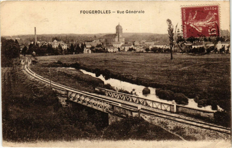 Carte postale ancienne Fougerolles - Vue générale à Ouge